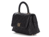 Chanel Extra Mini Black Quilted Caviar Coco Handle TPM