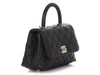Chanel Extra Mini Black Quilted Caviar Coco Handle TPM