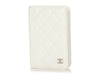 Chanel White Quilted Caviar Organizer Cover