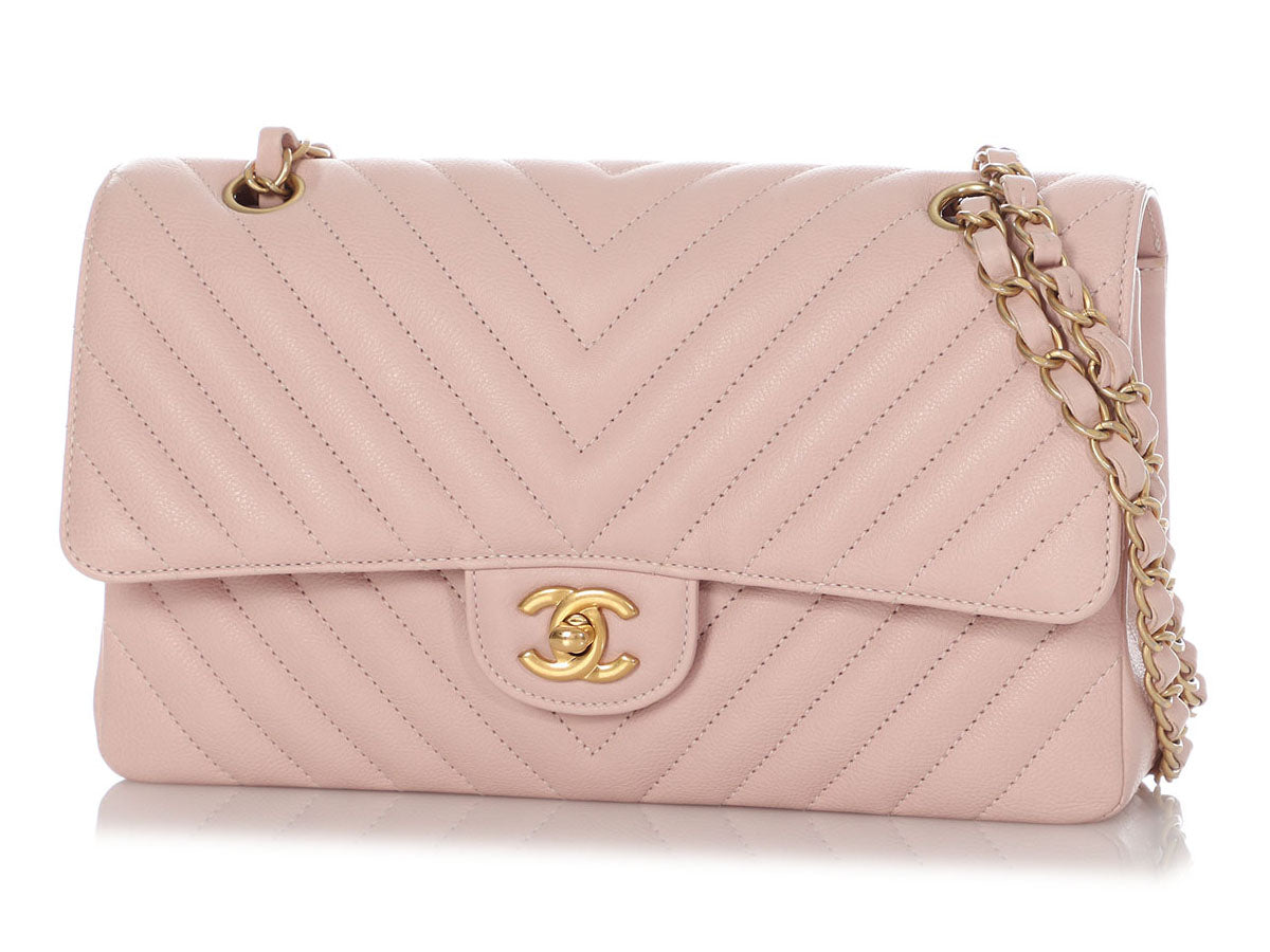 Chanel Pink Chevron Mini Flap - BagButler