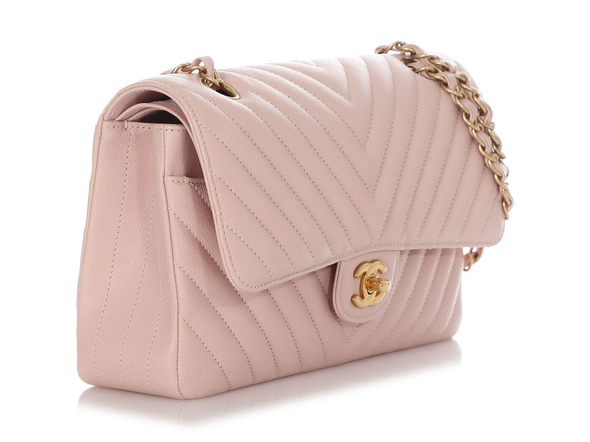 Pale Baby Pink Chanel Leather Bag — Harriett's Closet