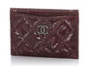 Chanel Burgundy Patent Card Case