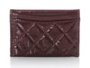 Chanel Burgundy Patent Card Case