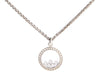 Chopard 18K White Gold Happy 5 Diamonds Circle Pendant Necklace