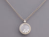 Chopard 18K White Gold Happy 5 Diamonds Circle Pendant Necklace