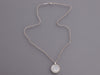 Chopard 18K White Gold Happy 5 Diamonds Circle Pendant Necklace