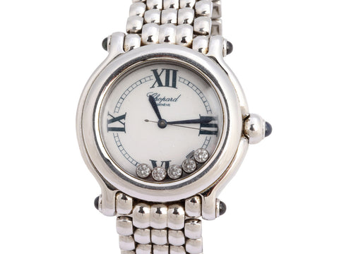 Chopard Stainless Steel Happy Diamonds Watch 42mm