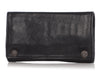 Chrome Hearts Long Cross Button Black Leather Wallet