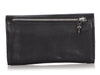 Chrome Hearts Long Cross Button Black Leather Wallet