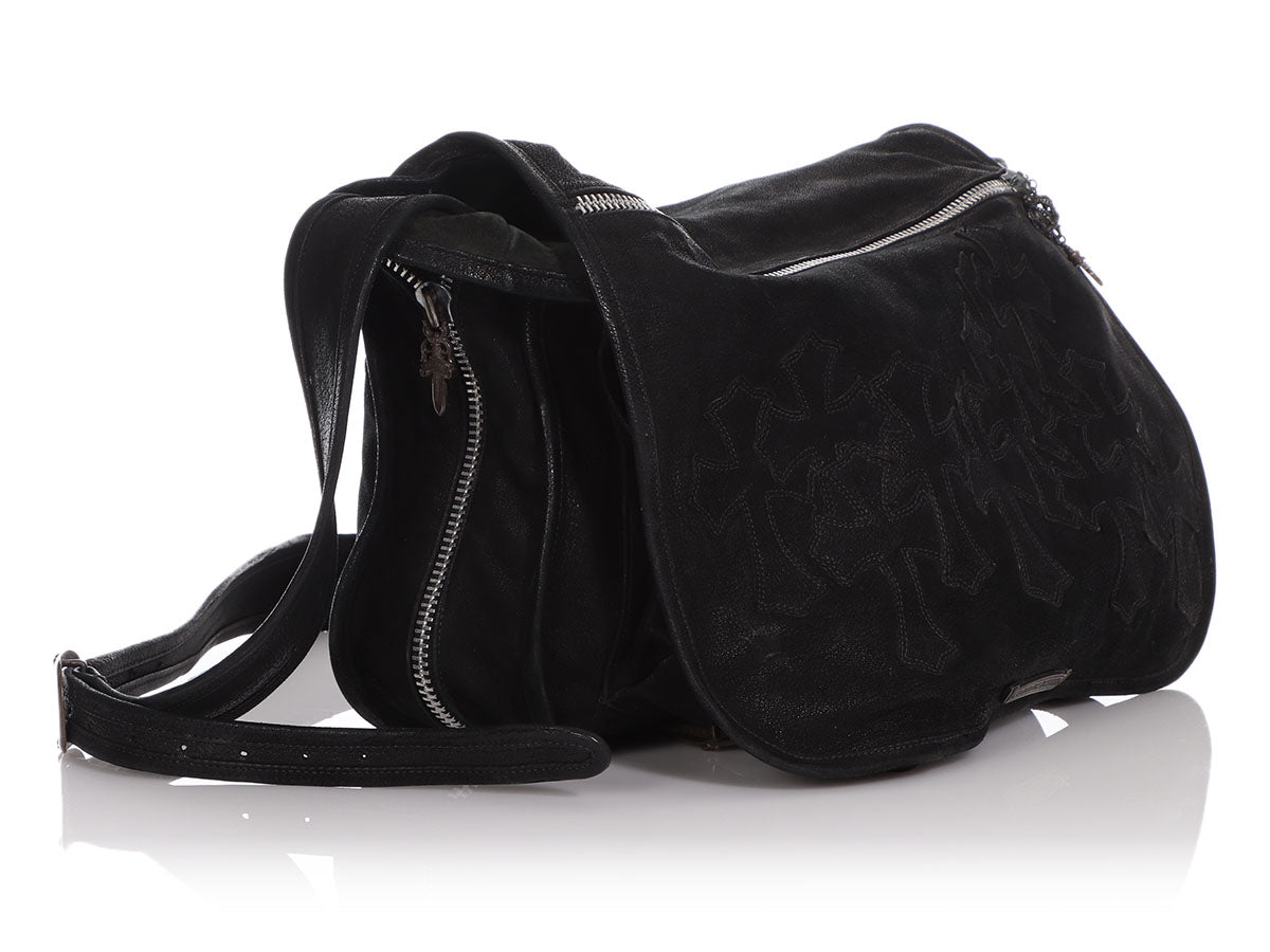 CHROME HEARTS Messenger bag soft gunslinger Bag Crossbody Shoulder Bag Black
