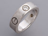 Cartier 18K White Gold 3-Diamond Love Band Ring
