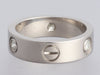 Cartier 18K White Gold Three-Diamond Love Band Ring