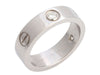 Cartier 18K White Gold Three-Diamond Love Band Ring