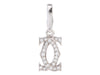 Cartier 18K White Gold Diamond Logo Charm