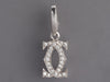 Cartier 18K White Gold Diamond Logo Charm