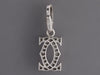 Cartier 18K White Gold Diamond Logo Charm