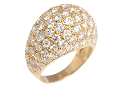 5.0 Carat Diamond and 18K Yellow Gold Dome Ring