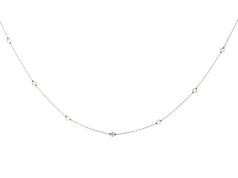 14K White Gold 2.25 CTW Diamonds by the Yard Necklace