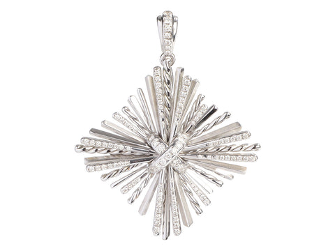 David Yurman Sterling Silver Pavé Diamond Angelika Maltese Pendant/Brooch