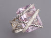David Yurman Sterling Silver Amethyst and Diamond Wrap Ring 20mm