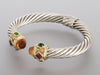 David Yurman Two-Tone Multistone Renaissance Bracelet 10mm
