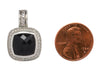 David Yurman Sterling Silver Black Onyx and Diamond Albion Pendant