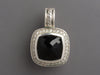 David Yurman Sterling Silver Black Onyx and Diamond Albion Pendant