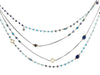 David Yurman Two-Tone Multistone and Lapis 2-Row Necklace