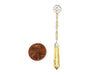 Platinum Diamond and Citrine Pierced Drop Earrings