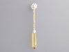 Platinum Diamond and Citrine Pierced Drop Earrings
