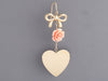 Emily and Ashley 14K Yellow Gold Coral Bow and Heart Pierced Drop Earrings
