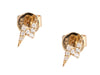 Ron Hami 14K Yellow Gold Diamond Lightning Bolt Stud Pierced Earrings