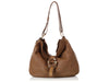 Gucci Medium Brown Leather G Wave Shoulder Bag