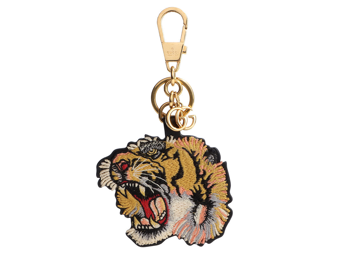 Gucci GG Supreme Embroidered Tiger Bag Charm