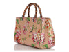 Gucci Pink Floral Bamboo Tote