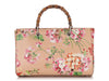 Gucci Pink Floral Bamboo Tote