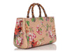 Gucci Pink Floral Bamboo Tote