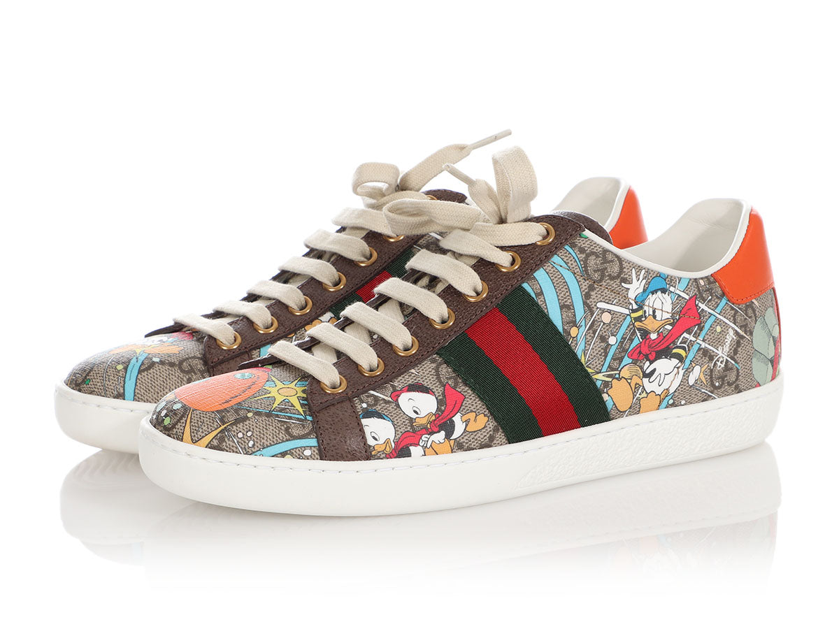 Shop Gucci Disney x Gucci Donald Duck Ace Sneakers