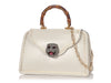 Gucci Medium White Bamboo Thiara Top Handle Bag