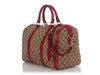 Gucci Vintage Fuchsia GG Monogram Canvas Boston Bag