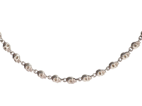 Garrard Sterling Silver Skulls Bracelet