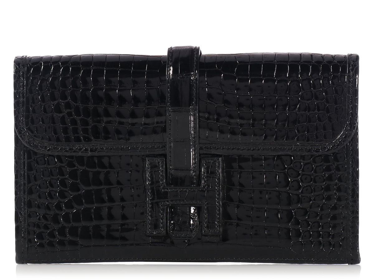 Hermès Black Crocodile Mini Jigé