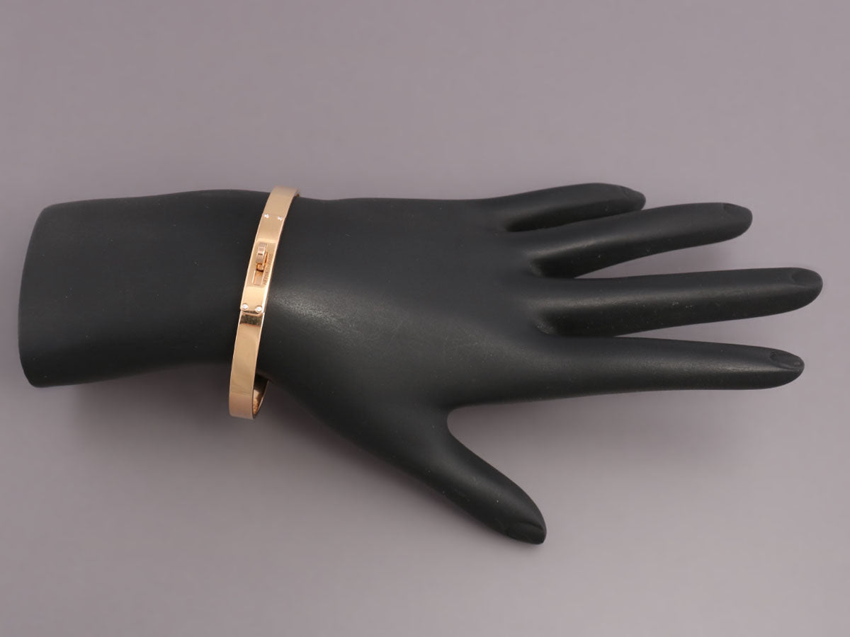 Kelly pink gold bracelet Hermès Gold in Pink gold - 22780038