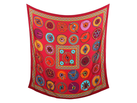 Hermès Belles du Mexique Cashmere Silk Shawl 140cm