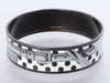 Hermès Wide Black PVD A Pois Enamel Bangle 65