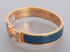 Hermès Narrow Dark Blue Clic-Clac Bracelet PM
