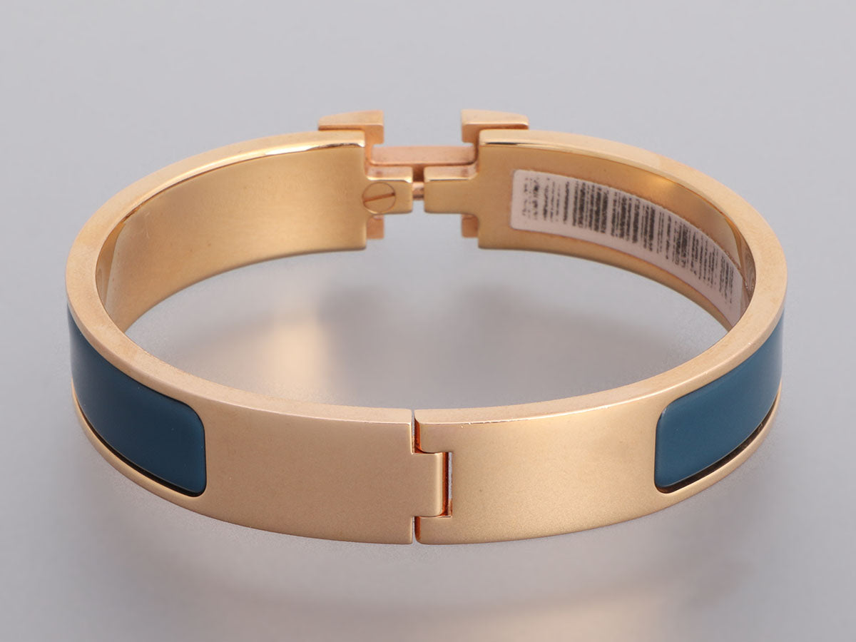 Hermes Narrow Clic Clac H Bracelet PM Tiffany Blue $449.99