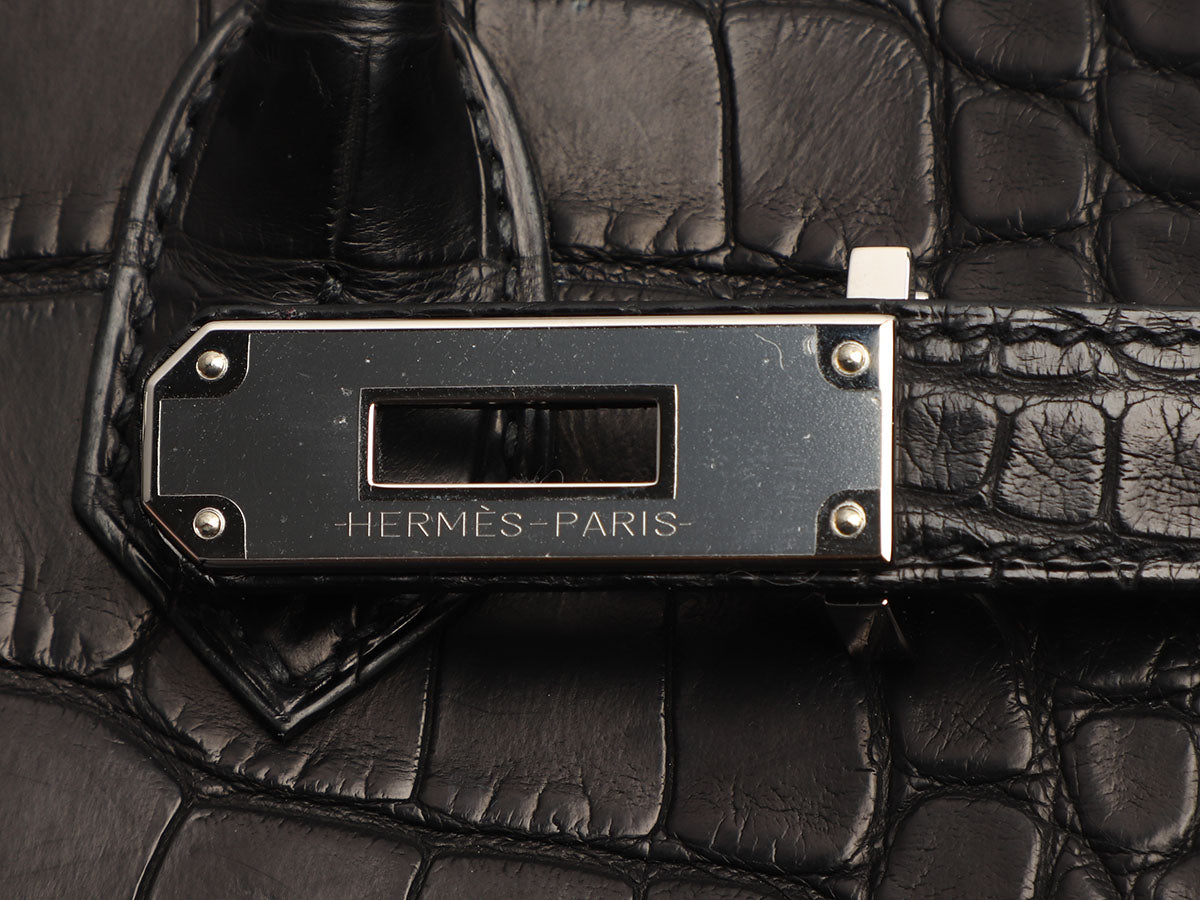 Hermès Havane Matte Porosus Crocodile Birkin 30 by Ann's Fabulous Finds