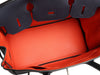 Hermès Bleu Nuit Togo and Orange Leather Verso Birkin 30