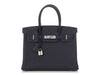 Hermès Bleu Nuit Togo and Orange Leather Verso Birkin 30
